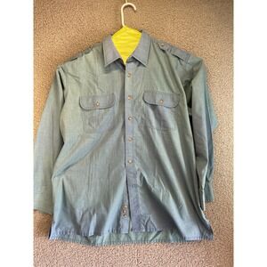 JOHN BLAIR Men's‎ Gray Button Down Shirt Size LG